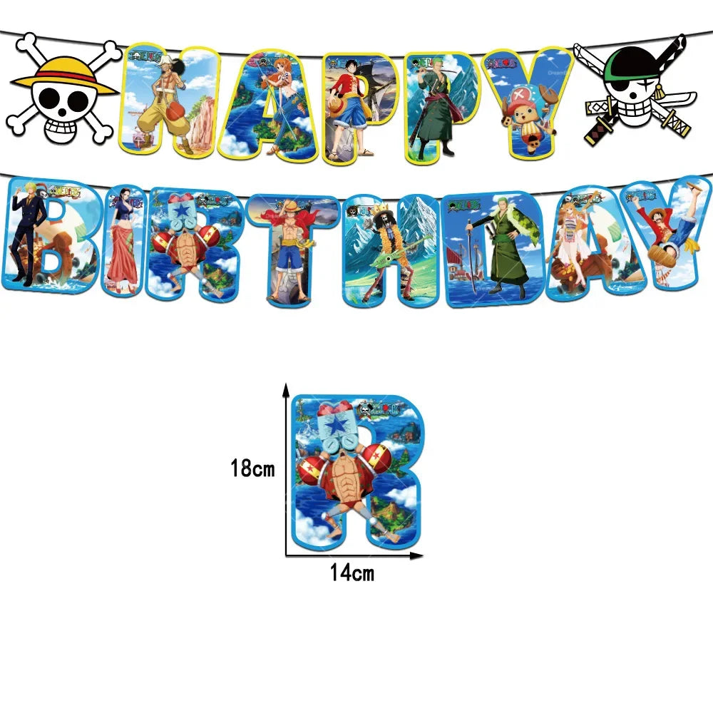 One Piece Luffy Foil & Latex Birthday Balloon Set 🎉🏴‍☠️