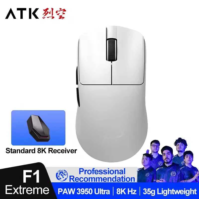 ATK Blazing Sky F1 LEVIATAN Esports Wireless Gaming Mouse PAW3950 Ultra Dual-Mode 8000Hz 35g Lightweight Non-porous FPS Mice