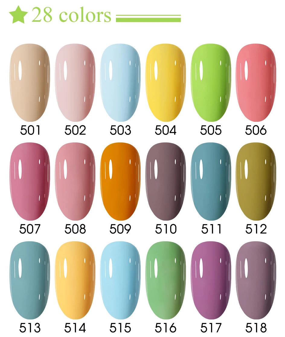 Clou Beaute 20pcs TPO & HEMA FREE Nail Gel Polish Set Red Pink Nude UV LED Soak Off Polish Gel Nail Semi Permanent Nail Varnish