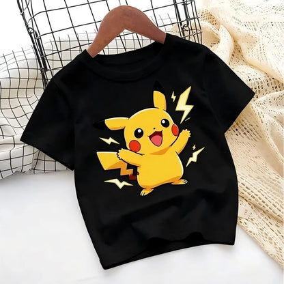 T-shirt with Pokémon Jigglypuff print for summer 2026, loose 100% cotton T-shirt for travel, games, and Y2k sports