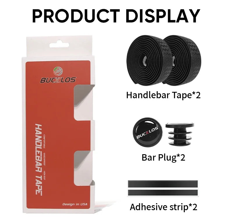 BUCKLOS Bicycle Handlebar Tapes Road Bicycle Handlebar Tape Anti-slip Waterproof Cycling Bar Wrap Road Bike Accessories