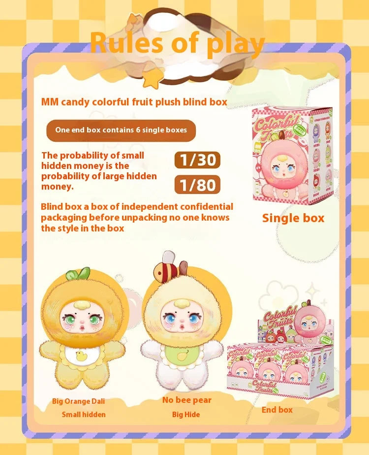 Nommi V3 Substitute 2025MM Candy Fruity Plush Toy Blind Box Creative Cute Desktop Decoration Trendy Vinyl Face Collectible