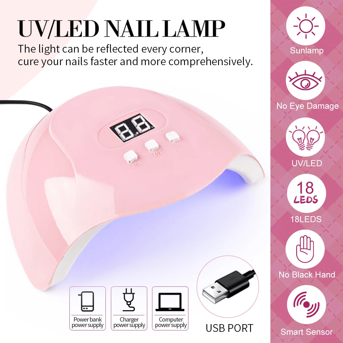 LIMEGIRL 8ML Gel Nail Polish Kit Semi-Permanent Soak Gel Varnish Base Coat Polishing Tool with UV LED Light Nail Gel Kit