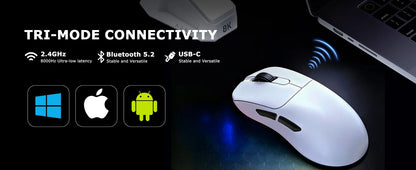 Ajazz AJ179 Apex AJ179PRO 8kHZ Wireless  Gaming Mouse PAW3950 Sensor 30000DPIR GB Charging Dock Macro Defines The Wired Mouse