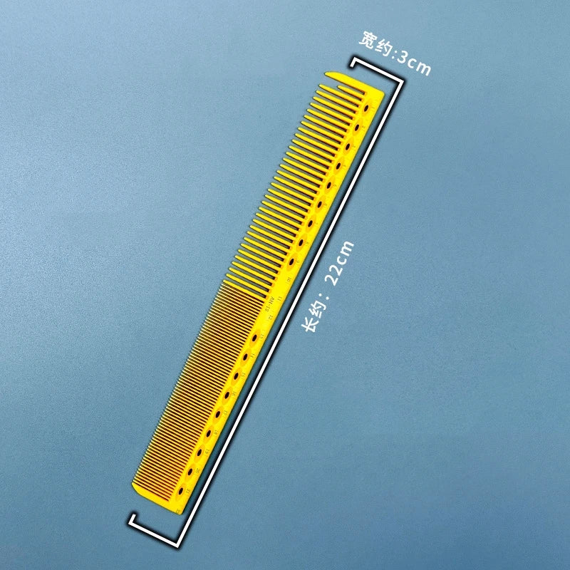 Hair Cutting Comb With Scale Cyan Yellow Ruler Haircut Combs Barber Shop Hairdressing Hairbrush Salon Styling Tools Y0521