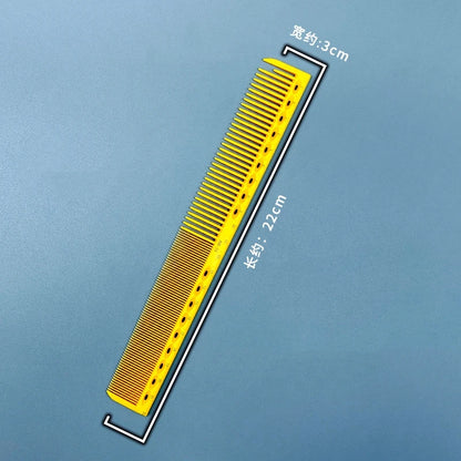 Hair Cutting Comb With Scale Cyan Yellow Ruler Haircut Combs Barber Shop Hairdressing Hairbrush Salon Styling Tools Y0521