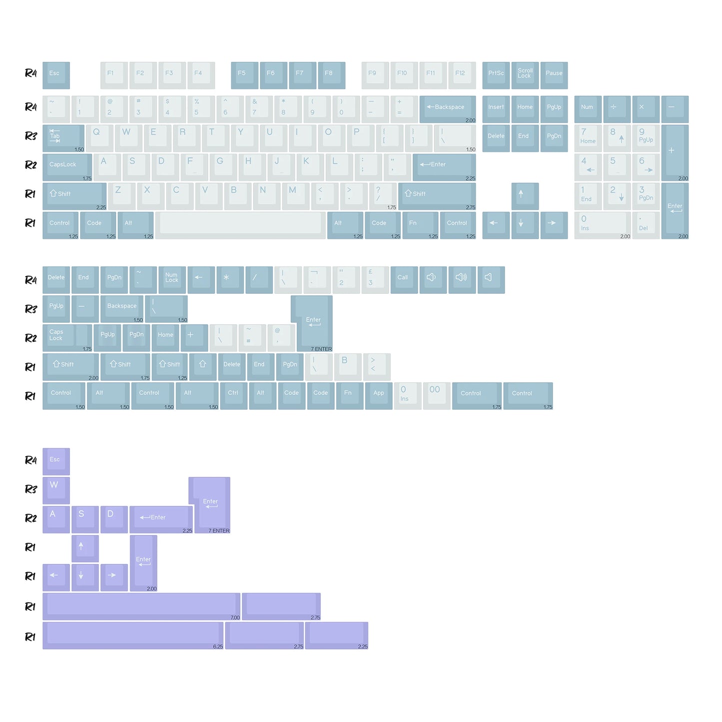 KBDiy GMK Keycap Double Shot GMK Olivia Shoko Jamon WOB Red Samurai Botanical PBT Keycaps Cherry Profile for Mechanical Keyboard