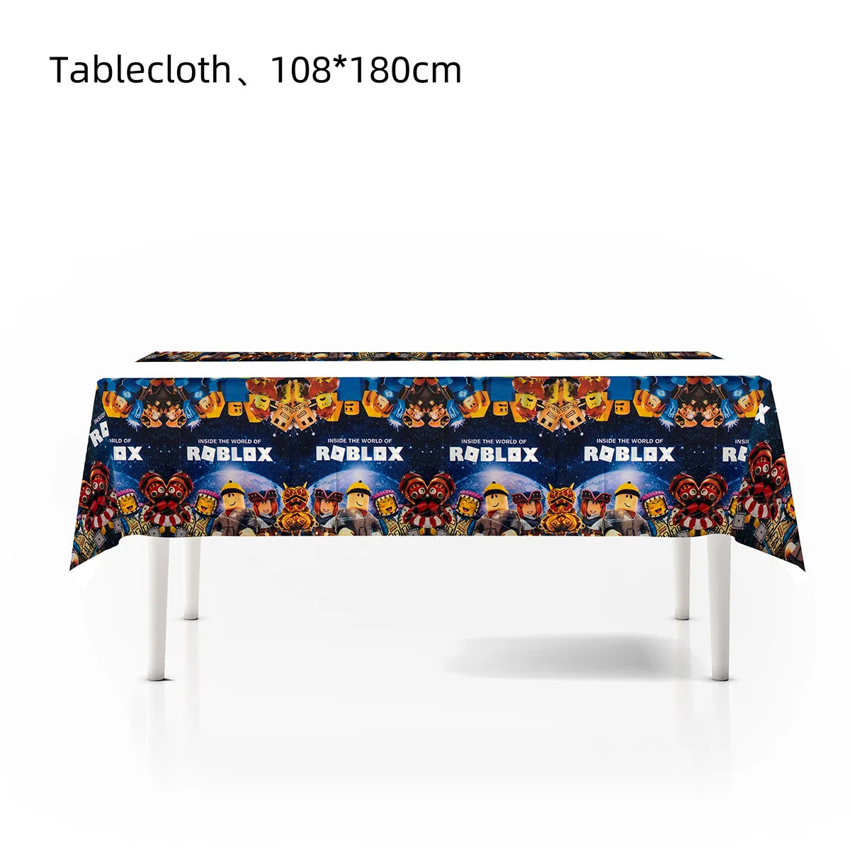 Hot Roblox Disposable Tableware Tableware Set Tablecloth Napkins Candy Box Gift Bag Kids Birthday Party Supplies Gifts