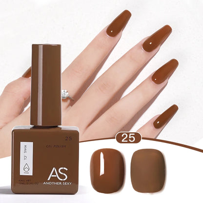 AS 1pc 15ml Bright Yellow Gel Nail Polish Starter Pure Soak Off No Wipe Nail Gel Polish Varnish Suitable For All Seasons