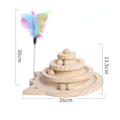 Wooden Cat Track Toy.