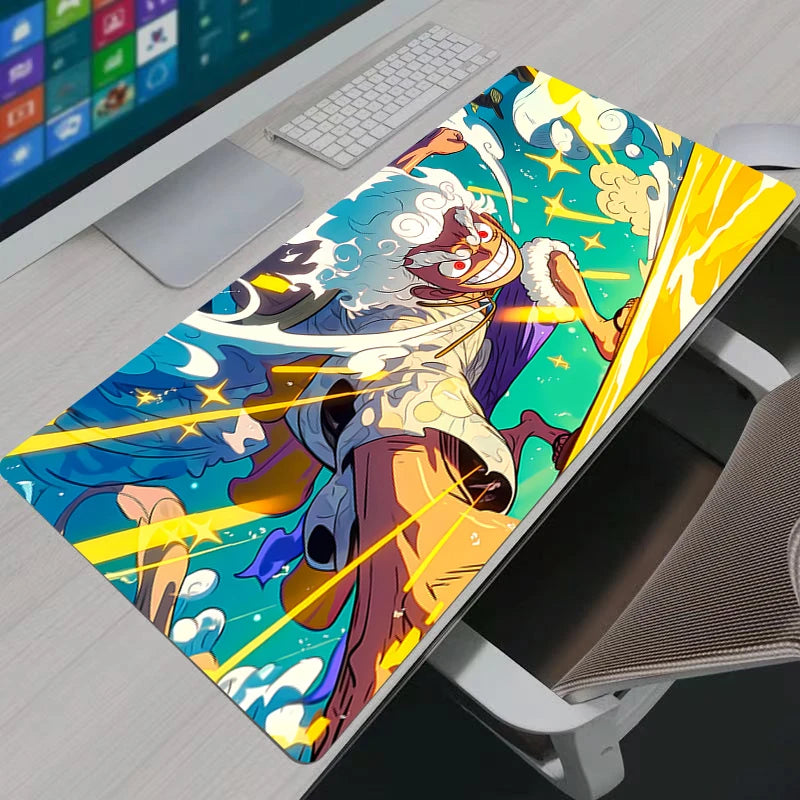 One Piece World Map XXL Gaming Mouse Pad: Vintage Nautical Anime Desk Mat