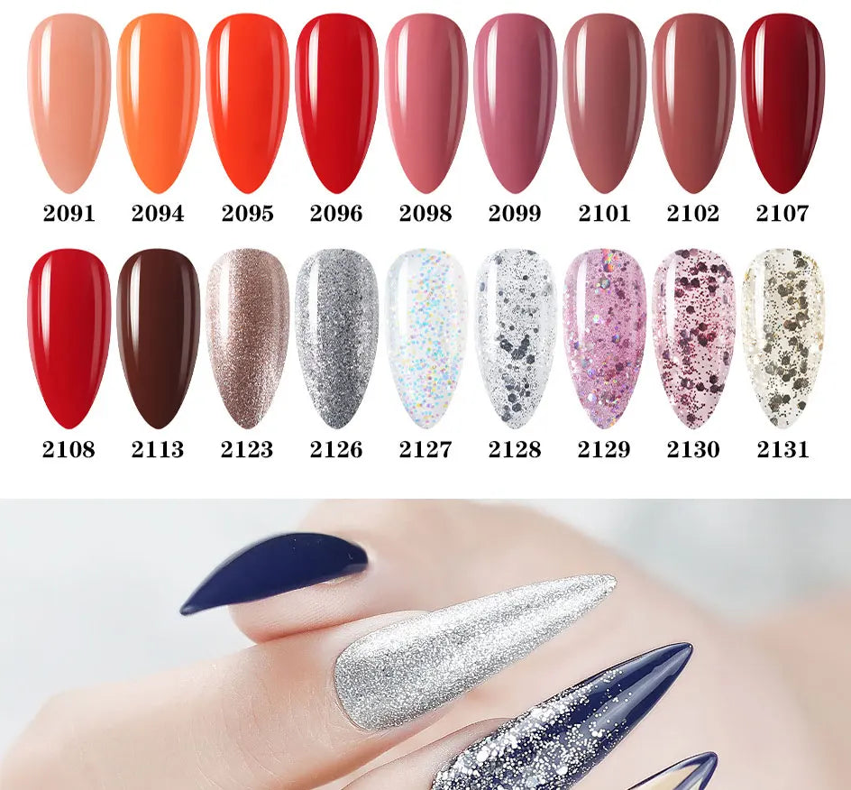 Clou Beaute 15ml Red Black White Green Neon Gel Nail Polish Base Top Coat Velvet Top 400 Colors Semi Permanent Gel Nail Varnish