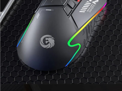 Mechanical Gear Wireless Bluetooth Dual-mode Silent E-sports Gaming Mouse with Type-C Charging