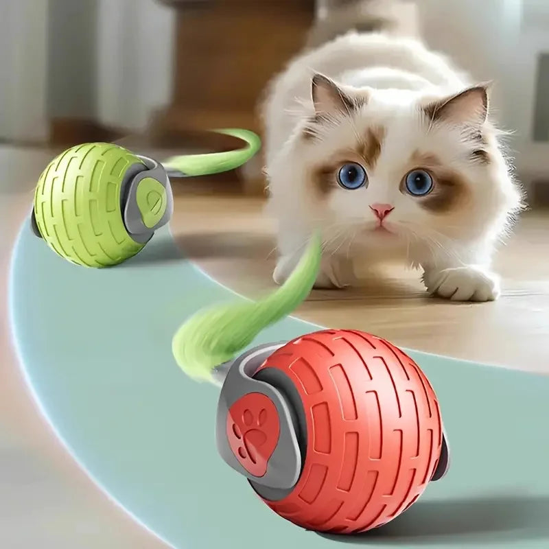 Smart Cat Toys Ball Automatic Interactive Pets Electric Rolling Teaser USB Rechargeable Kitty Moving Bouncing ball Birthday gift