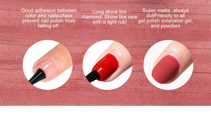 Limegirl Gel Nail Kit with Nail Lamp, 8ml Morandi Set, Base/Top/Matte, 30 Days Wear, UV/LED for Home & Salon