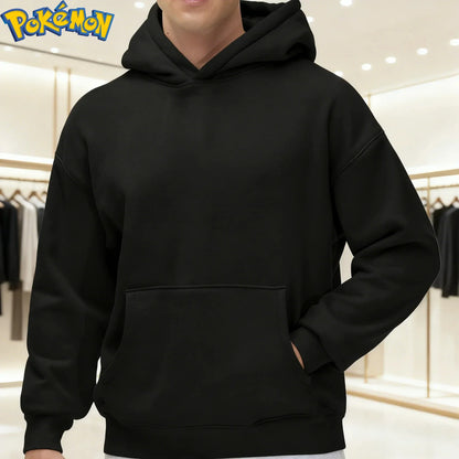 Pokemon Anime Gengar Cotton Hoodie Purple Character Print with Multiple Ghost Type Creatures Pattern Casual Streetwear