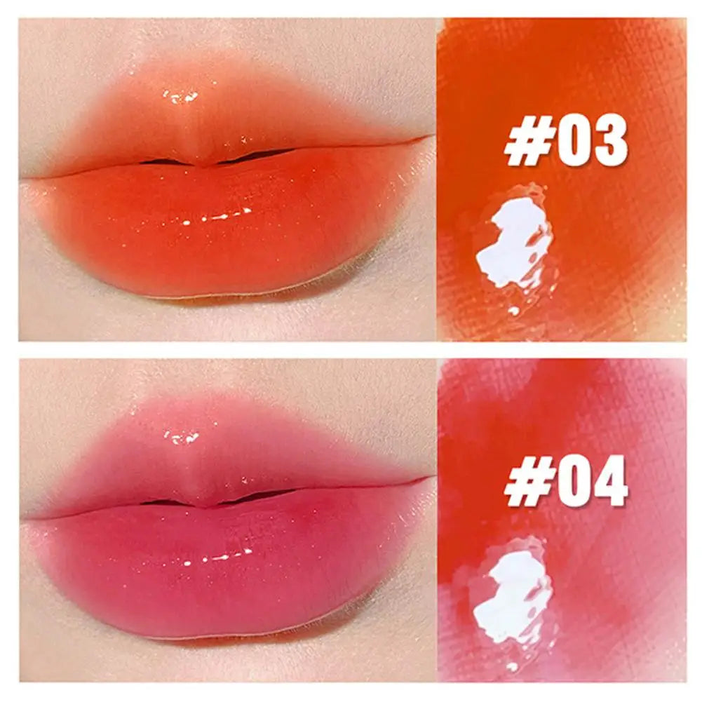 6 Color Lip Tint Stain Set Plumping Liquid Lipstick Aloe Vera Watery Lip Stain Lip Gloss Multi-use Moisturizing Lip & Cheek Tint
