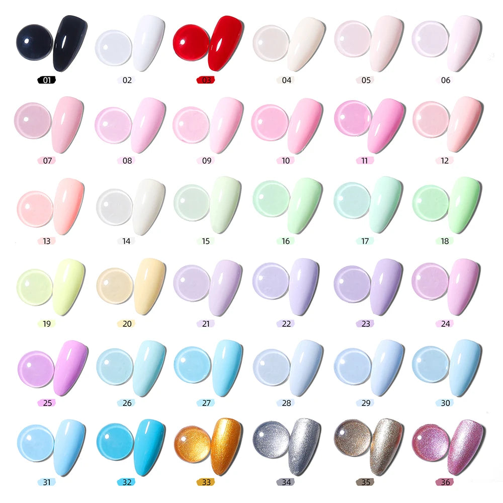 Vendeeni 36 Colors/set DIY Painting UV Gel Graffiti Drawing Nail Art Design Gel Nail Polish With Color Card TPO/HEMA FREE