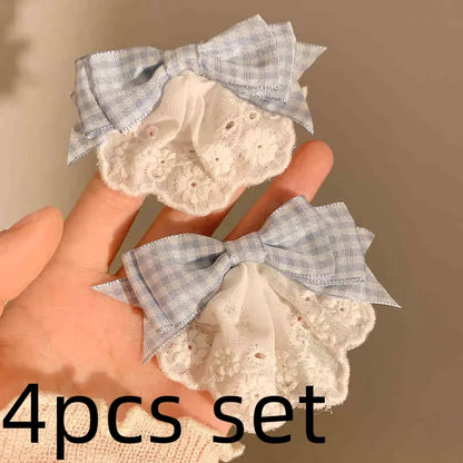 Embroidered Lace Hair Bow.