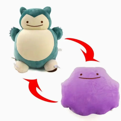 15/28cm Pokemon Ditto Snorlax Peluche Dolls Ditto Reversible Pillow Transform Snorlax Stuffed Doll Pillow Cushion Birthday Gifts