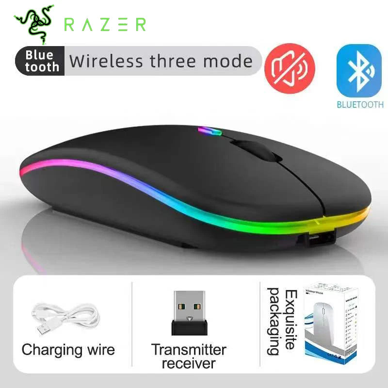 Razer Wireless Mouse For Laptop PC Bluetooth Rechargeable Mouses Wireless Computer Silent Mice Ergonomic Gaming Mouse