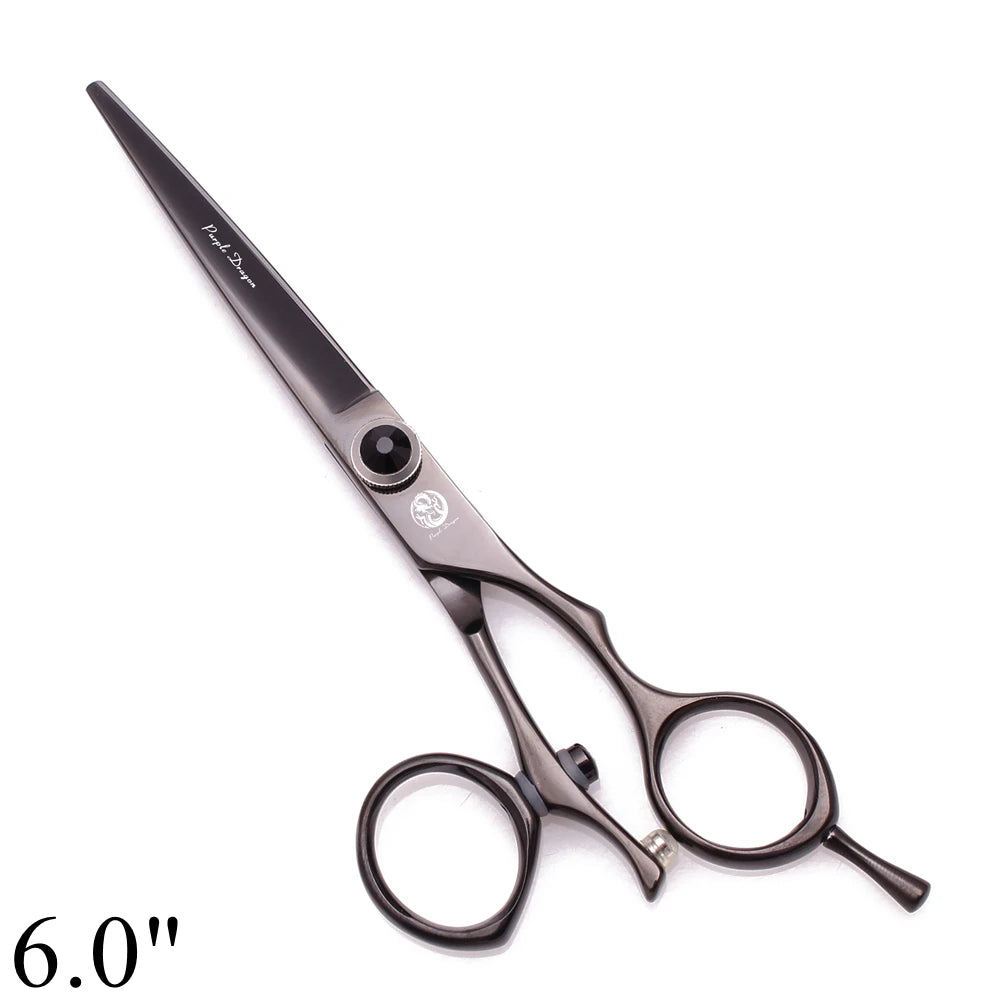 Professional Hairdressing Scissors 5.5" 6" Purple Dragon JP 440C Swivel Thumb Hair Cutting Scissors Barber Thinning Shears Z9019