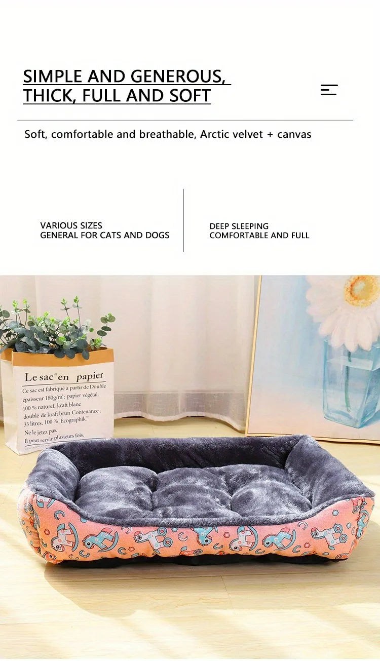 BeiYu Premium Pet Sofa Bed: Ultra-Soft Winter Lounger for Dogs & Cats