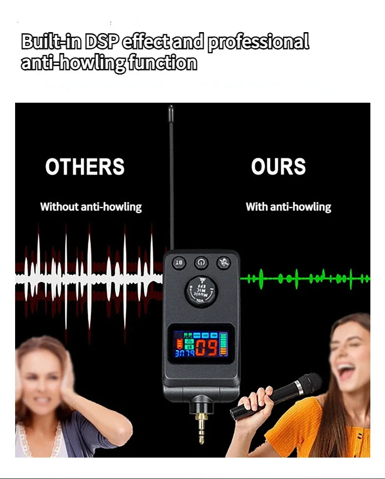 M50 Wireless Microphone DSP Anti-whistling Reverb Anti-whistling Reverb Bluetooth Microphone Singing Home Entertainment KTV