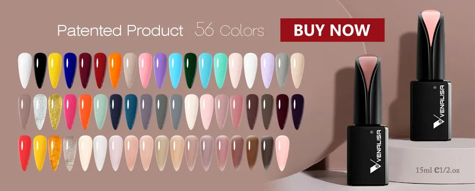 VENALISA Nail Gel Varnish TPO FREE Soak Off UV LED Organic Odorless Enamels Nail Art Colors 12ml 120Colors UV Gel Nail Polish