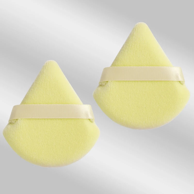 2 件 Triangle Powder Puff Face Makeup Sponge Soft Velvet Cosmetic Puff Blender Beauty Foundation Sponge Make up Accessories