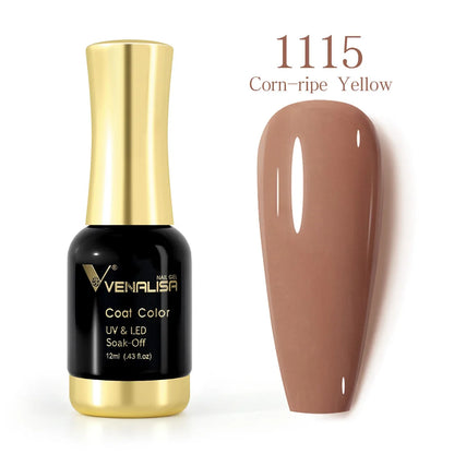 VENALISA Nail Gel Varnish TPO FREE Soak Off UV LED Organic Odorless Enamels Nail Art Colors 12ml 120Colors UV Gel Nail Polish