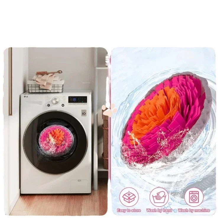 Washable Felt Pet Sniffing Pad Foldable Dog Nosework Feeding Mat Toy Dog Training Natural Foraging Snuff Mat