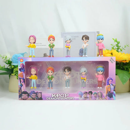 HOT Anime Kpops Demon Hunters Figure Rumi Zoe Mira anime polyvinyl chloride character collection desktop trinkets Childrens gift