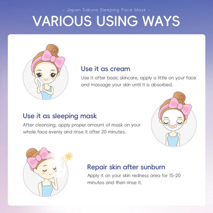 LAIKOU Sleeping Face Mask Set: 5pcs Night Repair & Deep Hydration Combo