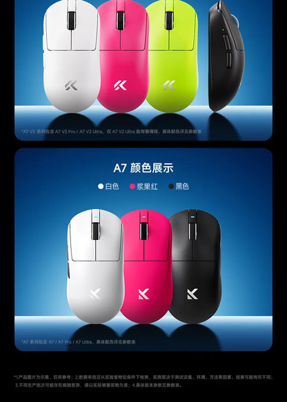 New Mchose A7 & A7v2 Advanced Lightweight Wireless Mouse Tri-Mode Connection Gaming Office Mouse Christmas Gift For Boys