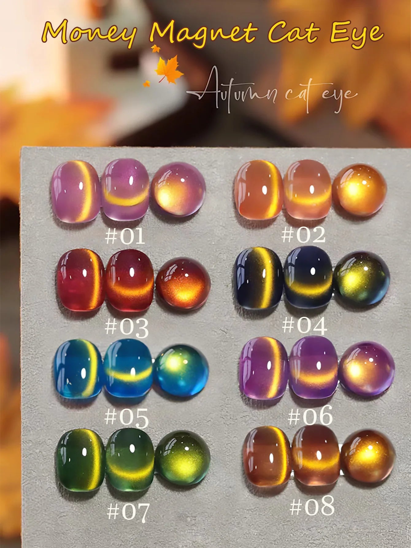ZH Super Bright 12 Constellations Cat Eye Gel Nail Polish 2025 New Autumn Winter Whitening Glass Bead Nail Art Nail Supplies
