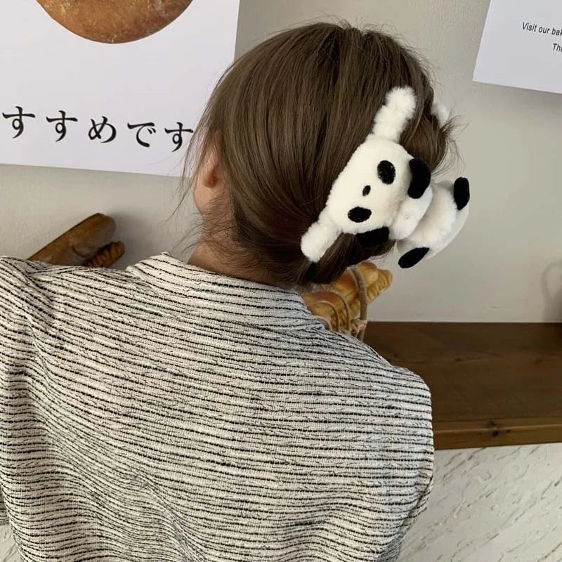 Plush Panda Shark Hair Clip.