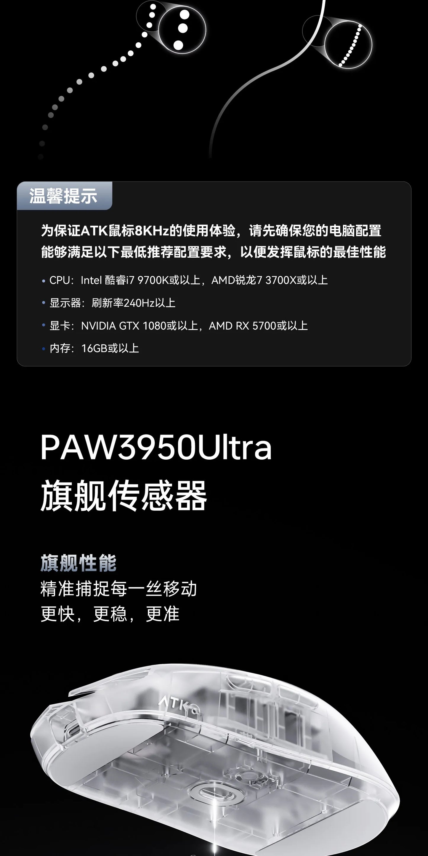 ATK Liekong ZERO Lightweight Wireless Gaming Mouse Ergonomic Esports Precision Trigger For Delta Valorant Professional PC Gamers