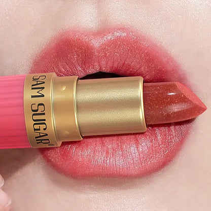 Diamond Glitter Lipstick Moisturizing Lasting Pink Sparkling Waterproof Lip Gloss Metallic Sexy Lipstick Lip Tint Lips Makeup