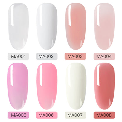 MEET ACROSS Extension Nail Gel Polish Set Acrylic Crystal Building Full Polygel For Nails Kit UV Varnish Nail Art Manicure Set