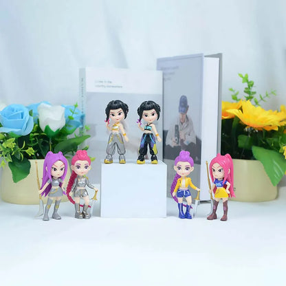 HOT Anime Kpops Demon Hunters Figure Rumi Zoe Mira anime polyvinyl chloride character collection desktop trinkets Childrens gift
