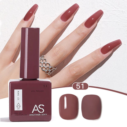 AS 1pc 15ml Bright Yellow Gel Nail Polish Starter Pure Soak Off No Wipe Nail Gel Polish Varnish Suitable For All Seasons