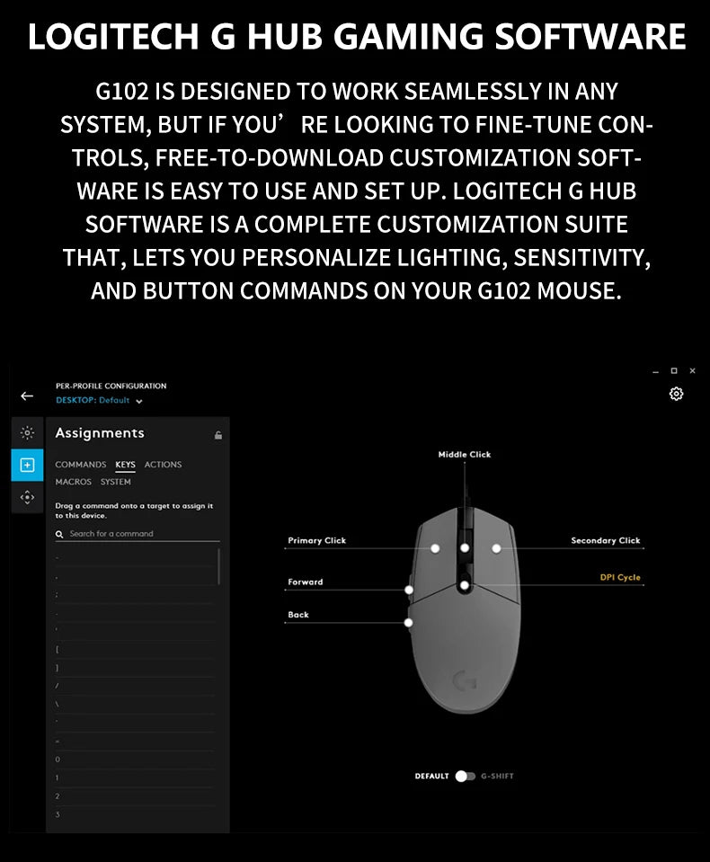 Logitech G102 Lightsync Gaming Mouse with 1ms Response Time for Esports Gamers