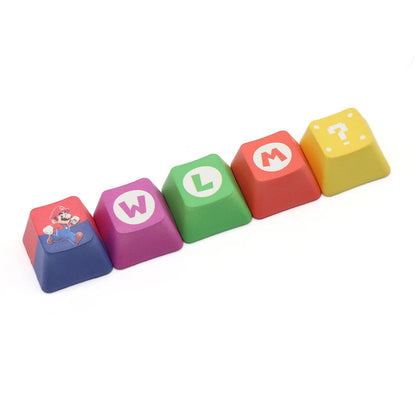 OEM Profile PBT Keycaps (5pcs) for MX Mechanical Gaming Keyboard – Mario Style