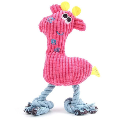 Dogs Plush Toys Indoor Interactive Play Products Pet Chewy Resistant Teeth Grinding Supplies Puppy Kitten Fleece Squeak Toy