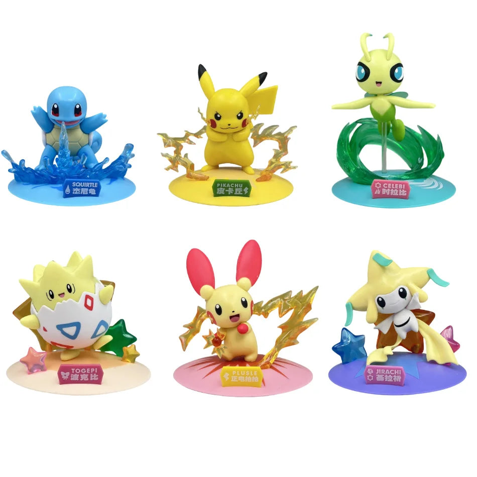 12 style Pok é mon Doll Pikachu Blind Box Anime Models Desktop Decorations Action Figure Collection Pok é mon Toys Birthday Gift