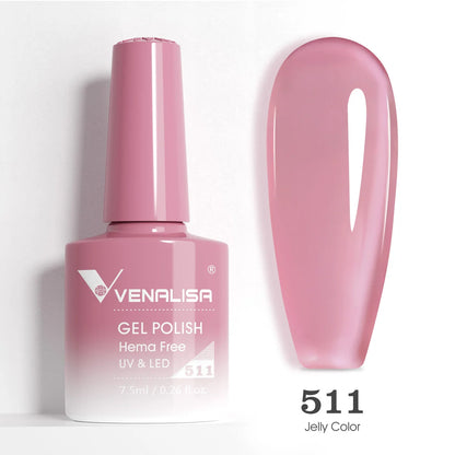 Venalisa VIP5 Nail Gel Polish HEMA/TPO FREE Full Coverage Beautiful Semi Permanent Soak Off UV LED Gel Nail Polish Gel Lacquer