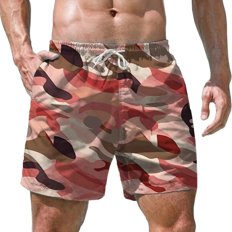 Camouflage Military Beach Shorts Men 3D Print Army Veteran Board Shorts Quick Dry Swimsuit Swim Trunks Cool Soldiers Ice Shorts