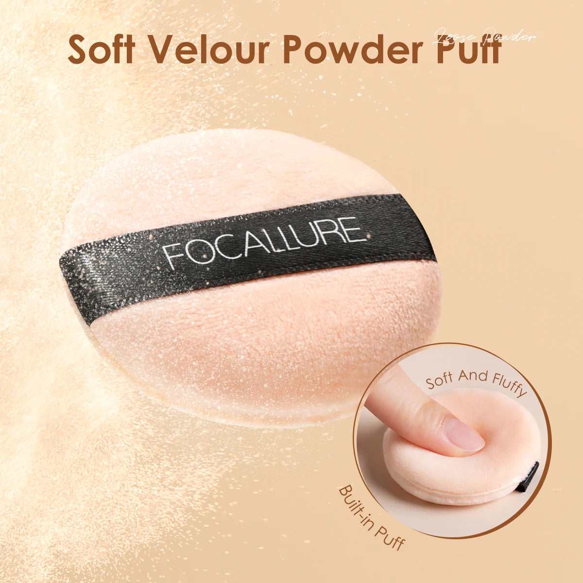 Focallure Face Loose Powder 3 Colors Ultra-Light Perfect Finishing Makeup Powder Waterproof Translucent Setting Powder Cosmetic