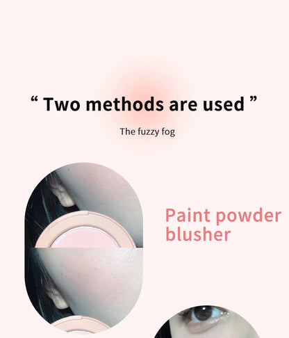 HerorangeHR402 Serbuk Serbuk Monokrom Kalis Air Panjang Tahan Lama Plat Peach Orange Kabus Lembut Lembut Matte Semulajadi Blush